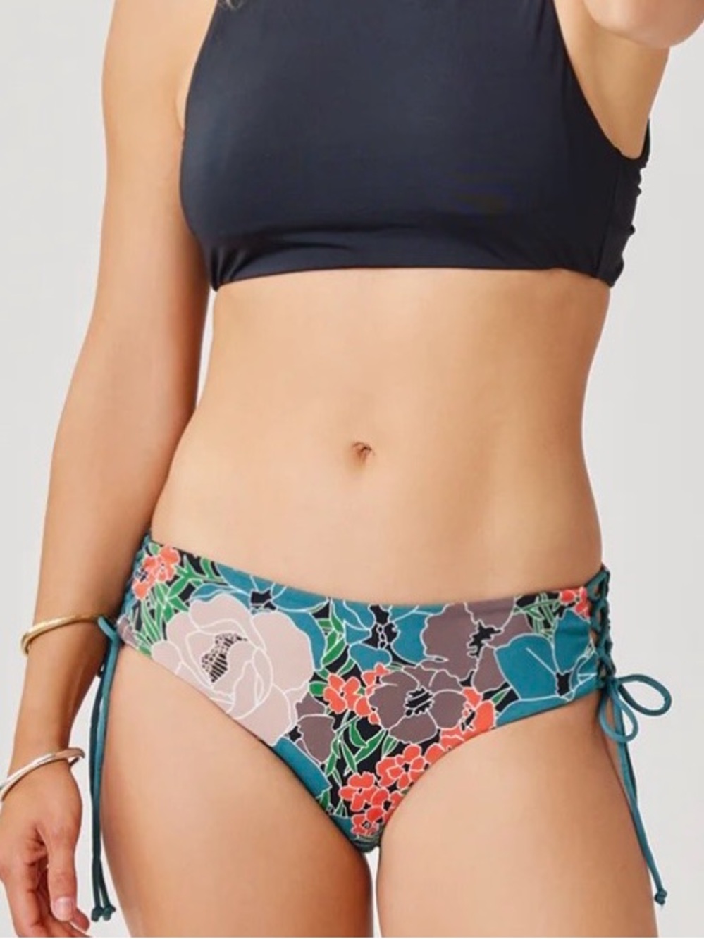 Carve Designs Reversible Bikini Bottoms in Jardin/Hydro